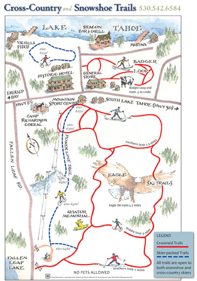 Camp Richardson Snowshoe Map